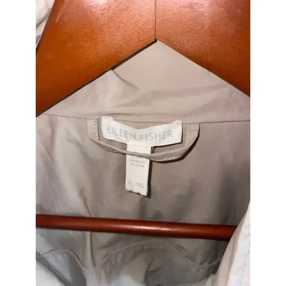 EILEEN FISHER Hidden Hood Jacket *Beige Color - Picture 3 of 8